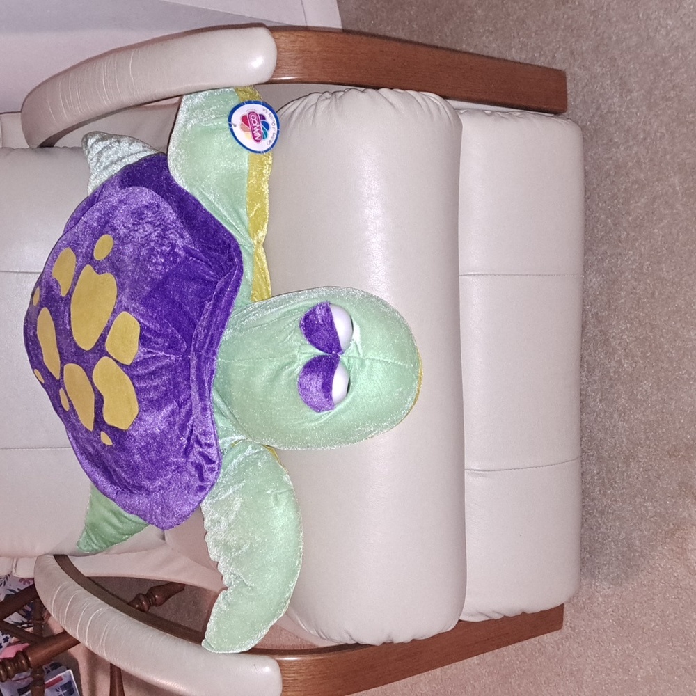 Nanco  2003 Hard To Find Purple and Green Plush Sea Turtle/ BUNDLE ONLY